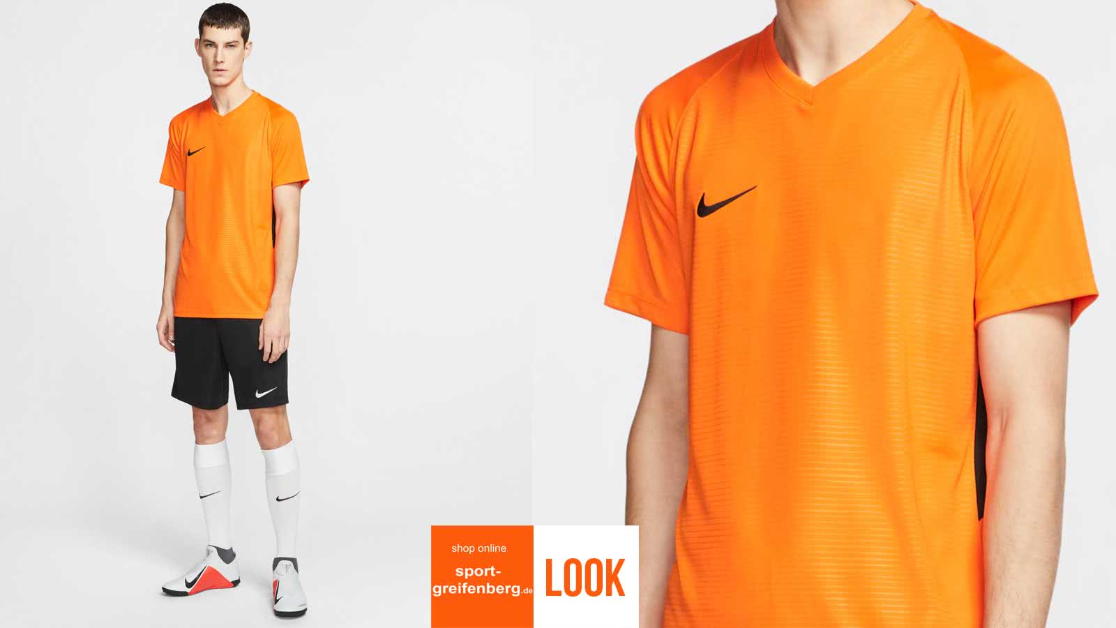 Das Nike Training und Trikot Set in orange