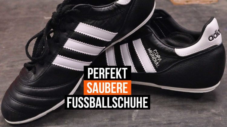 Das sind die perfekt sauberen fußballschuhe