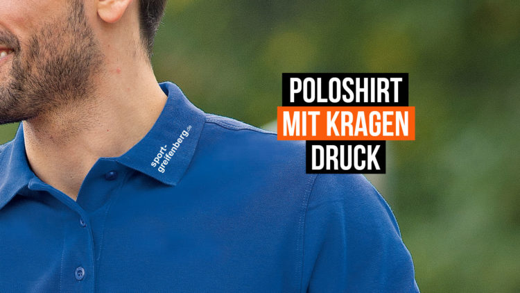 Jetzt Poloshirt auf dem Kragen bedrucken und bestellen