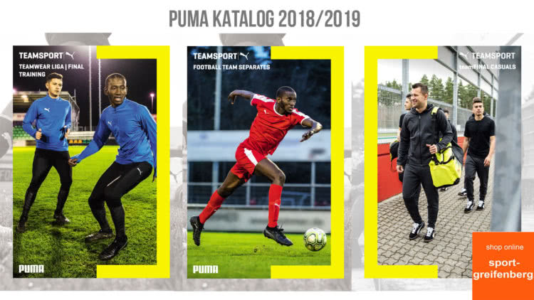 Der Puma Katalog 2018/2019 für den Fußball und Teamsport