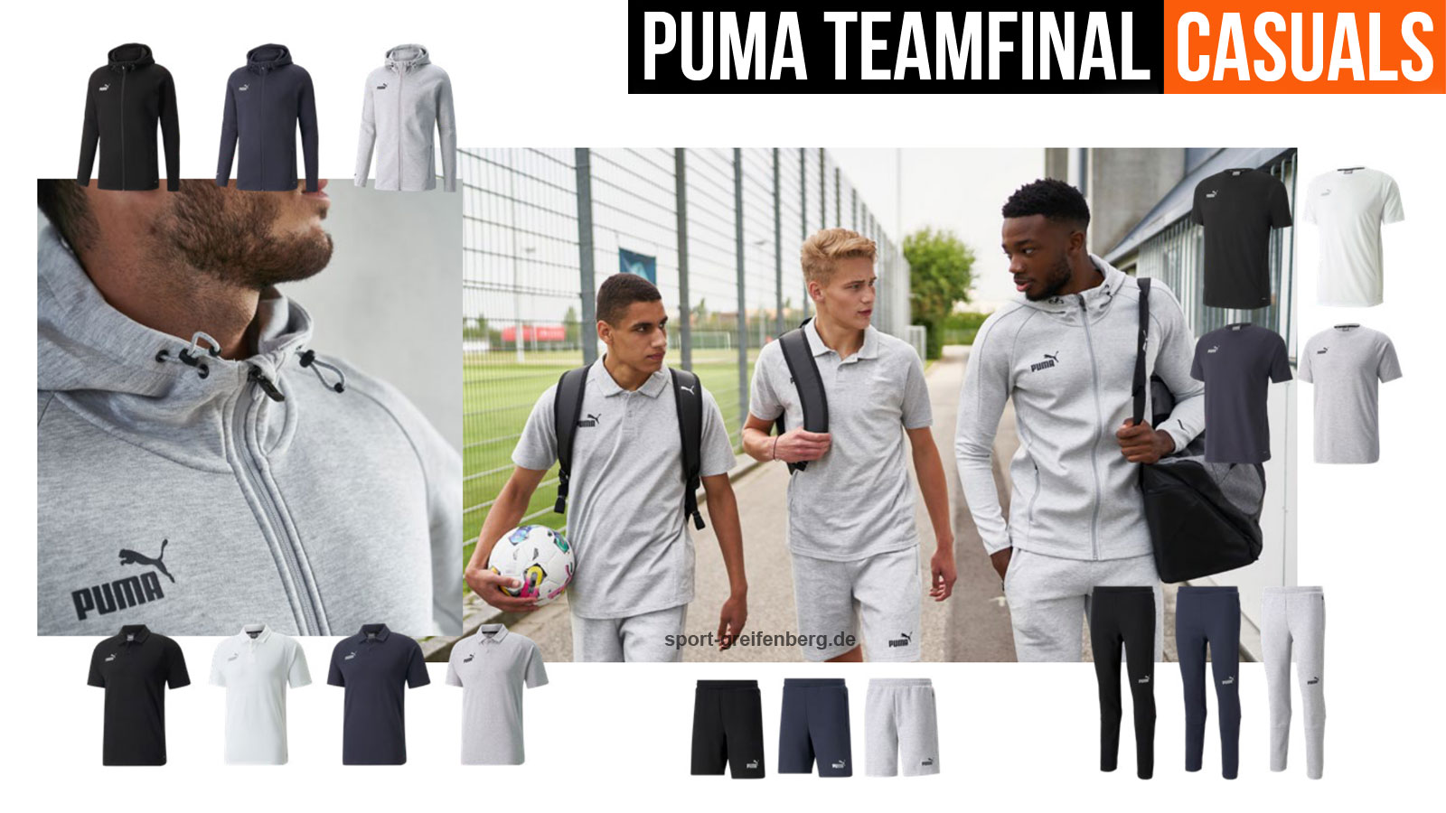 Die Puma teamFinal Casuals als Teamline im Katalog 2022/2023