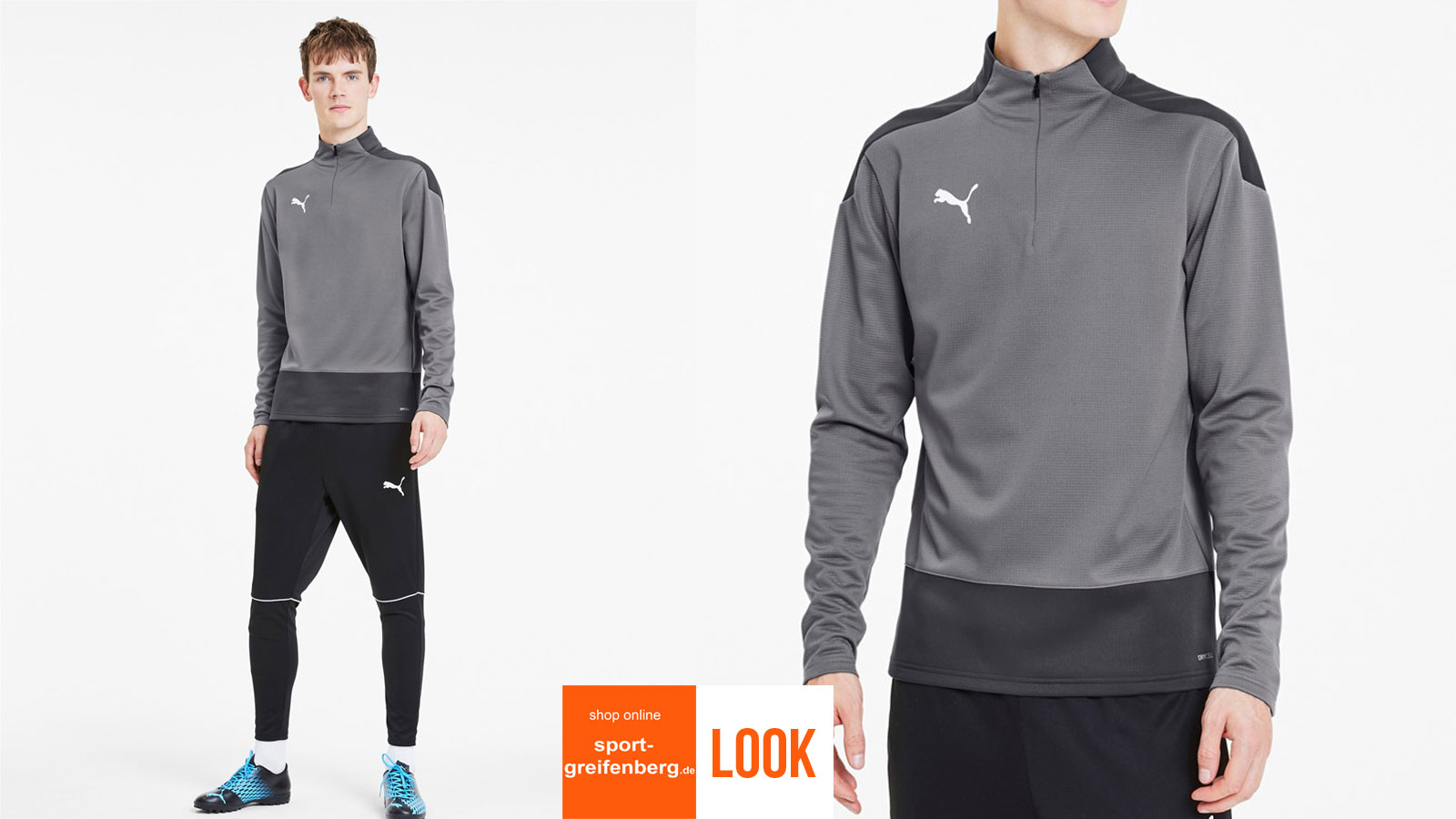 Puma Training Outfit Lang grau incl Trainingshose