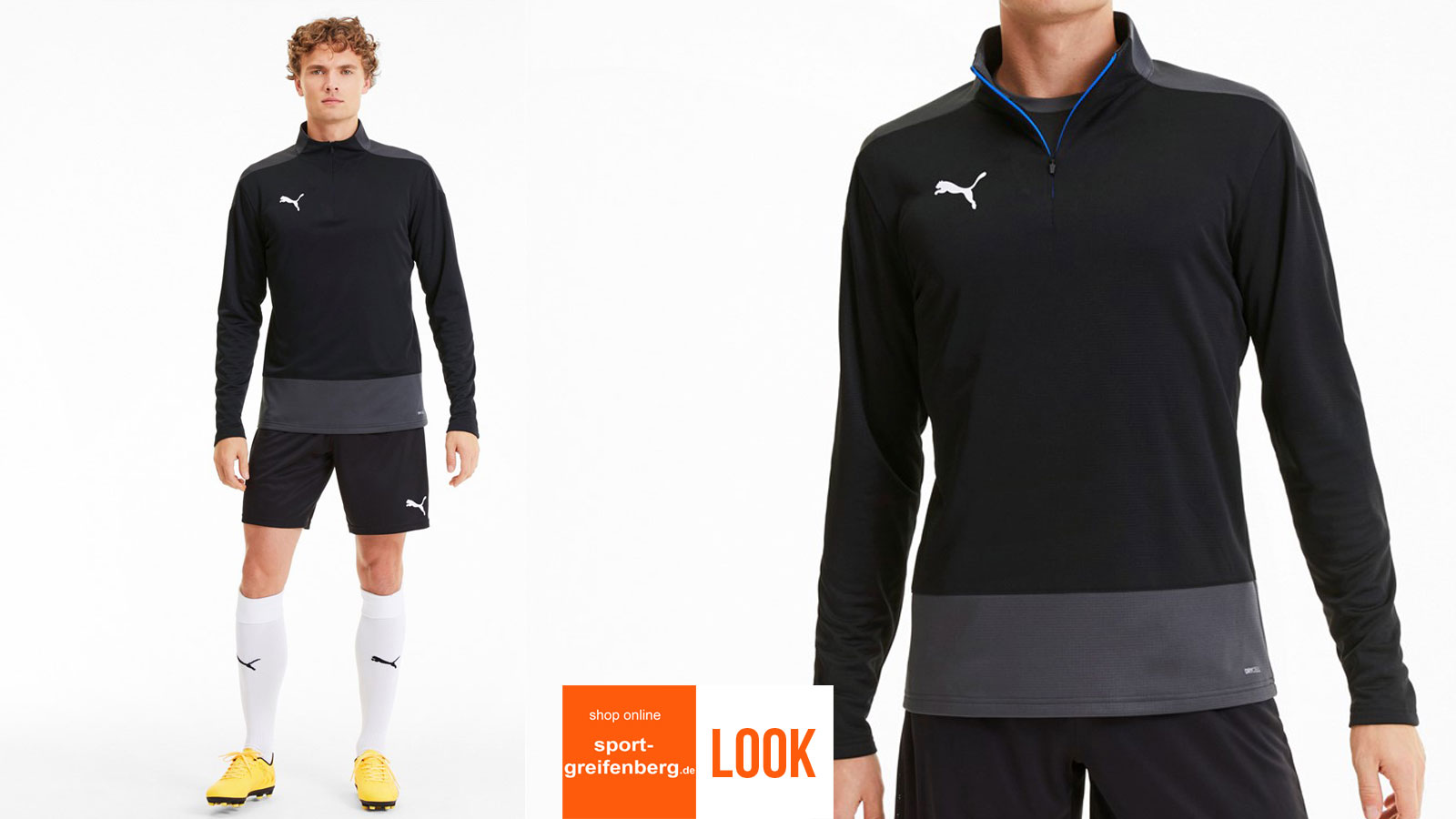 Puma Fußball Training Otufit schwarz mit Top und Short