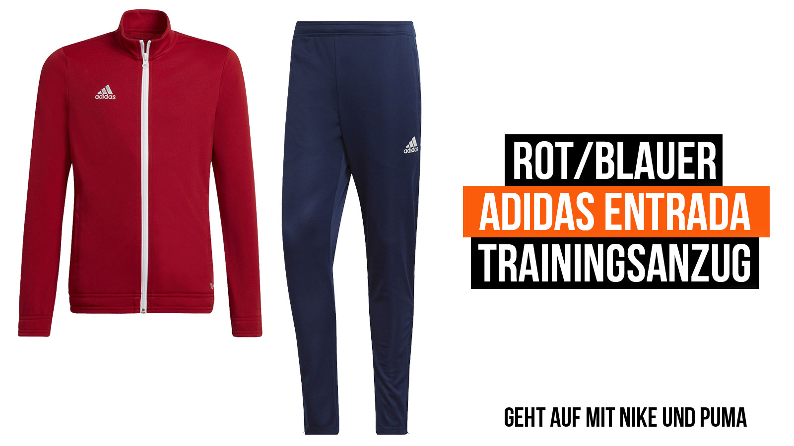 als rot blauen adidas Trainingsanzug gibt es die Entrada 22 Trainingsjacke mit Trainingshose