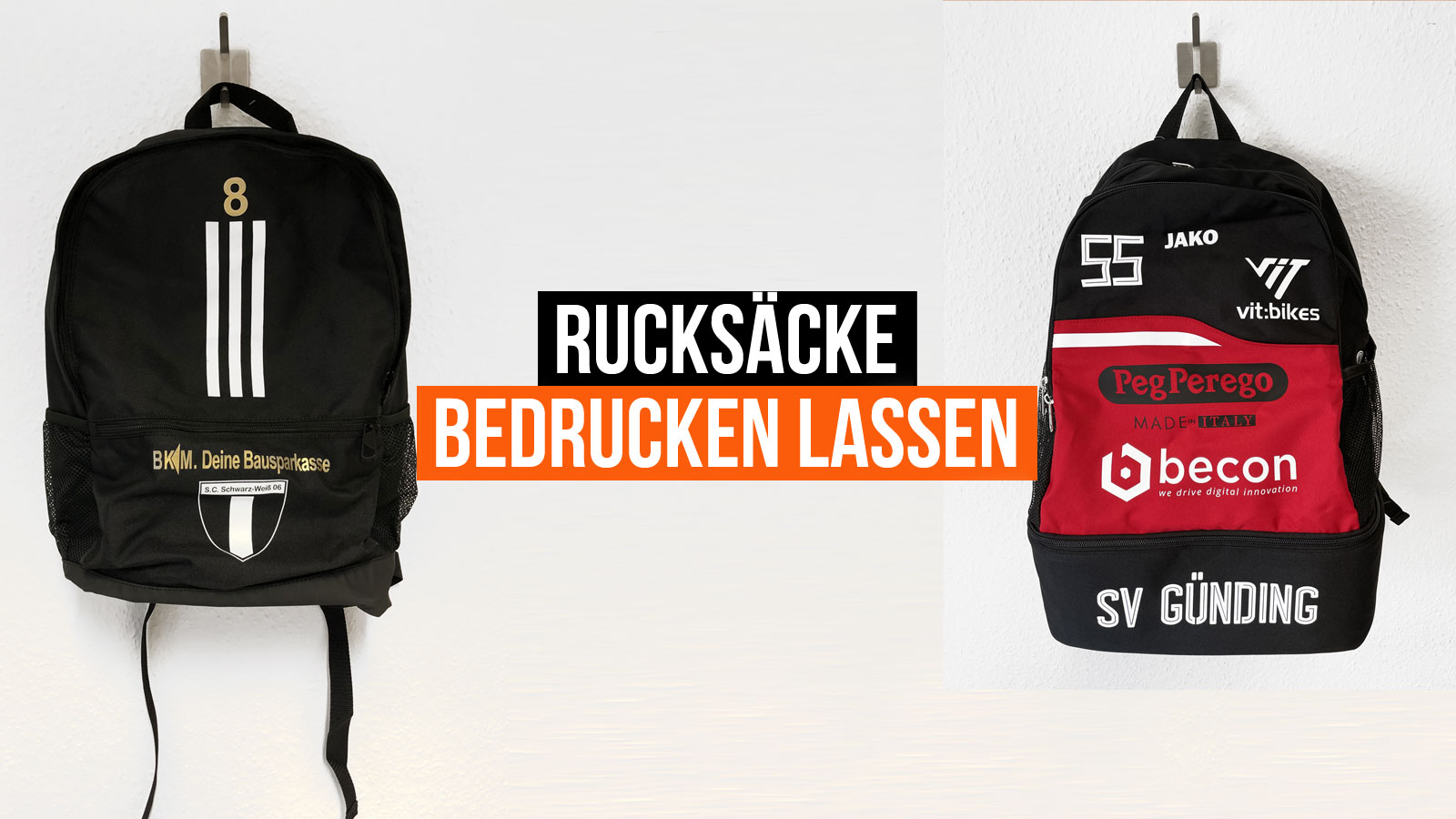 So kannst du Rucksäcke bedrucken lassen