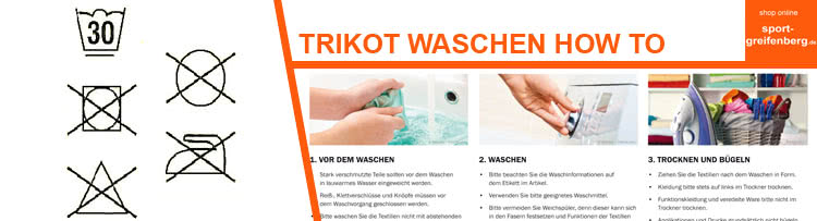 Trikots Richtig waschen mit der Waschanleitung