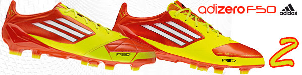 Adidas adiZero 2 Fußballschuhe aus der F50 Linie Die Adidas adiZero 2 F50 Fußballschuhe für den Highspeed Fußball bestellen