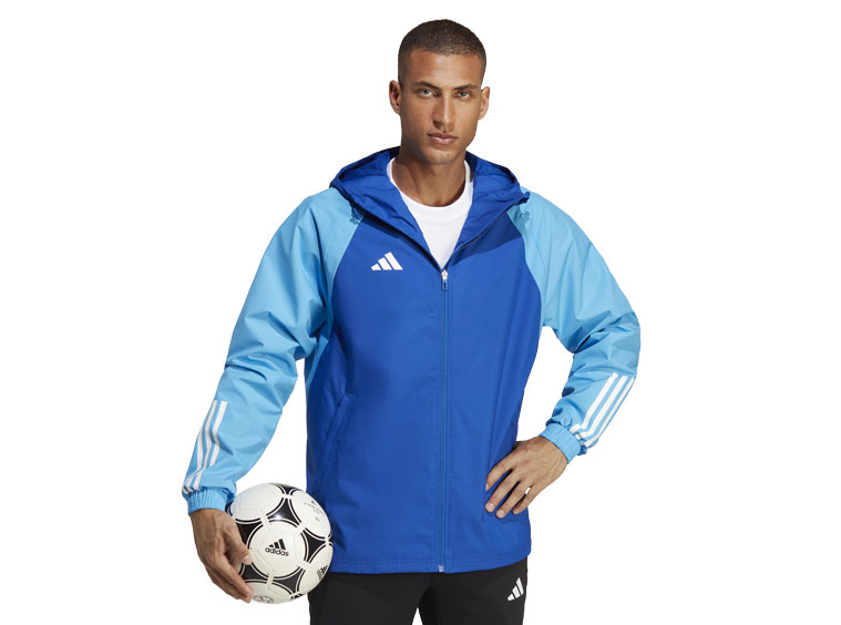 die adidas Tiro 23 Competition Allwetterjacke als Trainings Regenjacke für Vereine im Shop kaufen