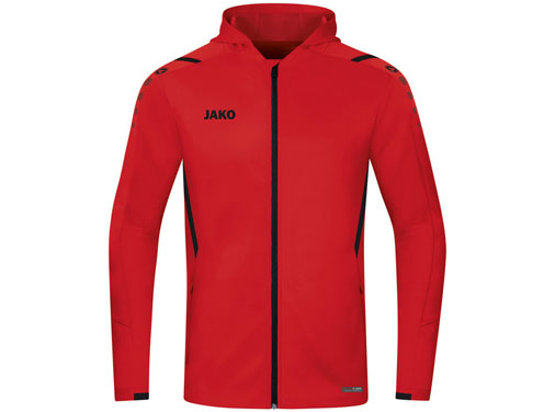 Die Jako Trainingsjacke Challenge mit Kapuze als reine Sportjacke der Teamline