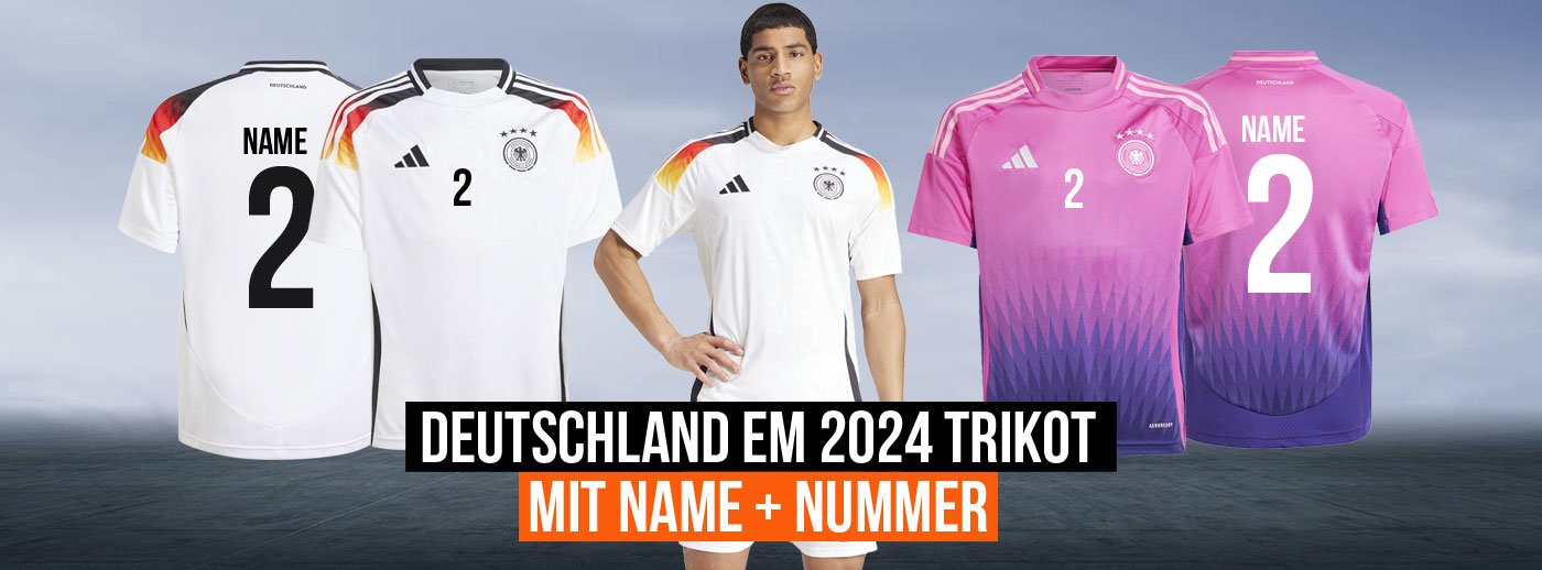 Hol dir dein adidas DFB Trikot 2024 mit Namen und Nummern...