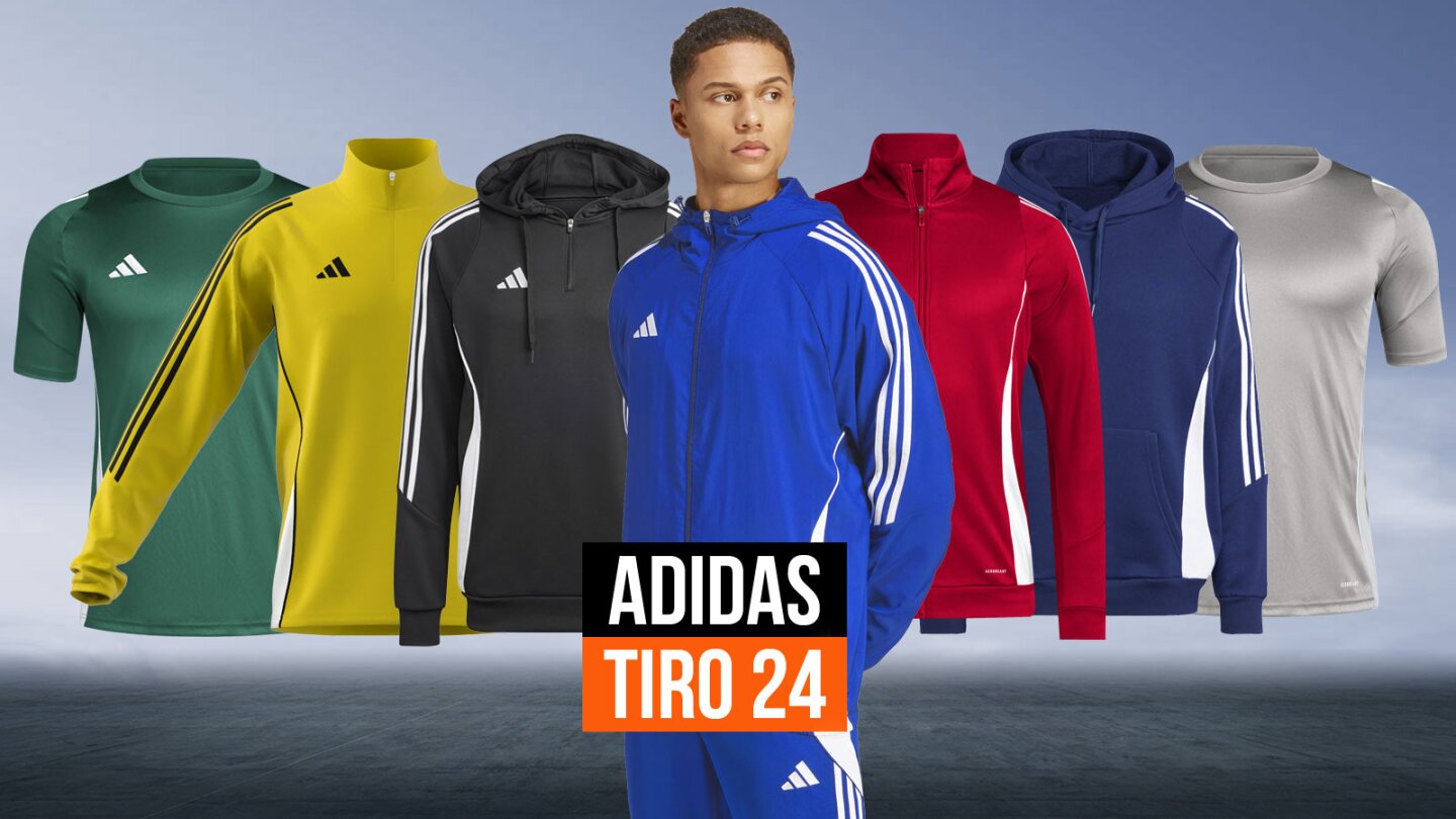 Die adidas Tiro 24 Teamline mit dem Teamsport Look für 2024/2025 in allen Vereinsfarben.