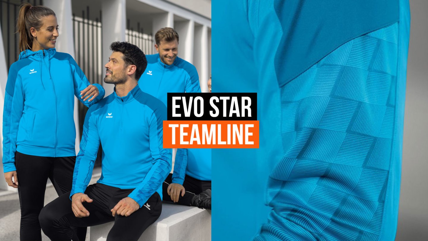 Bestell die komplette Erima Evo Star Teamline bei uns im Shop für deinen Verein