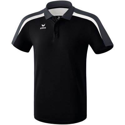 Erima Liga Line 2.0 Poloshirt - black/white/dark grey - Gr. M