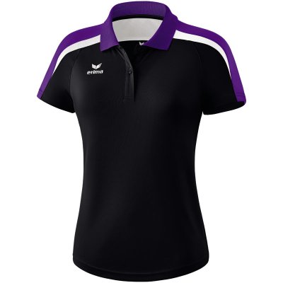 Erima Liga Line 2.0 Poloshirt - black/dark violet/white - Gr. 48