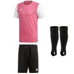 adidas Estro 19 Kinder Trikotsatz - solar pink - black - black - Gr. kurzarm | 164 - 164 - 2