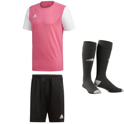 adidas Estro 19 Trikotsatz - solar pink - black - black - Gr. kurzarm | 2xl - 2xl - 4