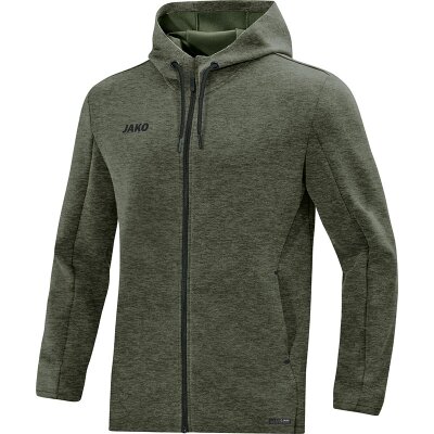 Jako Premium Basics Kapuzenjacke - khaki meliert - Gr.  36