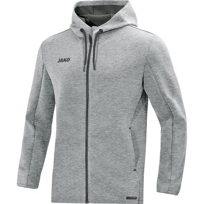 Jako Premium Basics Kapuzenjacke - grau meliert - Gr.  xl