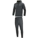 Jako Premium Basics Jogginganzug mit Kapuze - anthrazit meliert - Gr.  36