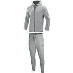 Jako Premium Basics Jogginganzug mit Kapuze - grau meliert - Gr.  42