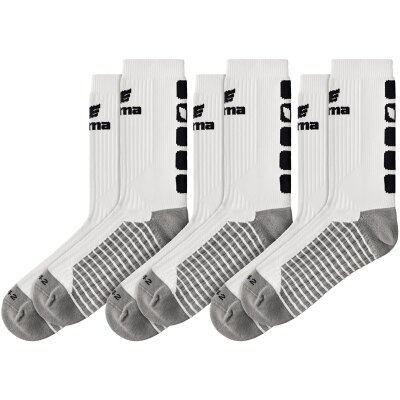 Erima 3Er Pack 5-C Socks - white/black - Gr. 43-46