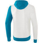 Erima 5-C Kapuzensweatshirt - white/oriental blue/colonial blue - Gr. M