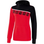 Erima 5-C Kapuzensweatshirt - red/black/white - Gr. 48