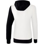 Erima 5-C Kapuzensweatshirt - white/black/dark grey - Gr. 36