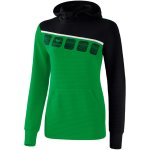 Erima 5-C Kapuzensweatshirt - smaragd/black/white - Gr. 38