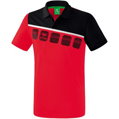 Erima 5-C Poloshirt - red/black/white - Gr. 152