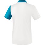 Erima 5-C Poloshirt - white/oriental blue/colonial blue -...