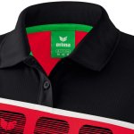 Erima 5-C Poloshirt - red/black/white - Gr. 40