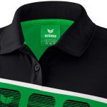 Erima 5-C Poloshirt - smaragd/black/white - Gr. 36