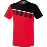 Erima 5-C T-Shirt - red/black/white - Gr. S