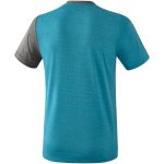 Erima 5-C T-Shirt - oriental blue mel./grey mel./white -...