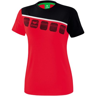 Erima 5-C T-Shirt - red/black/white - Gr. 44