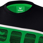 Erima 5-C T-Shirt - smaragd/black/white - Gr. 38