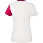 Erima 5-C T-Shirt - white/love rose/peach - Gr. 38