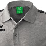 Erima Essential 5-C Poloshirt - grey-melange/black - Gr. 128