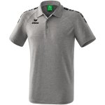 Erima Essential 5-C Poloshirt - grey-melange/black - Gr. 164