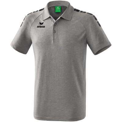 Erima Essential 5-C Poloshirt - grey-melange/black - Gr. M