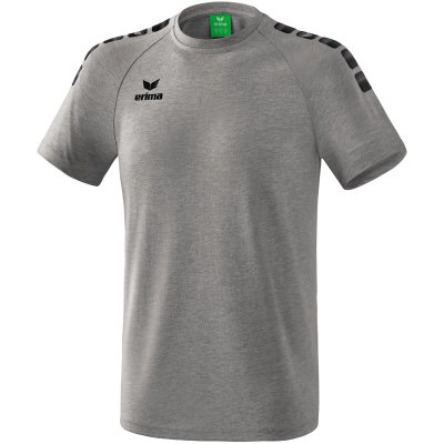 Erima Essential 5-C T-Shirt - grey-melange/black - Gr. M