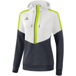 Erima Squad Kapuzensweat - white/slate grey/bio lime -...