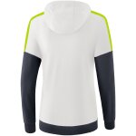 Erima Squad Kapuzensweat - white/slate grey/bio lime - Gr. 40