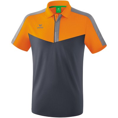 Erima Squad Poloshirt - new orange/slate grey/monument grey - Gr. XXL