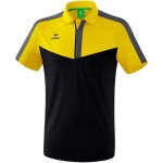 Erima Squad Poloshirt - yellow/black/slate grey - Gr. S