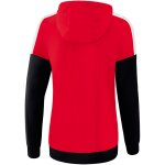 Erima Squad Tracktop Jacke Mit Kapuze - red/black/white - Gr. 34