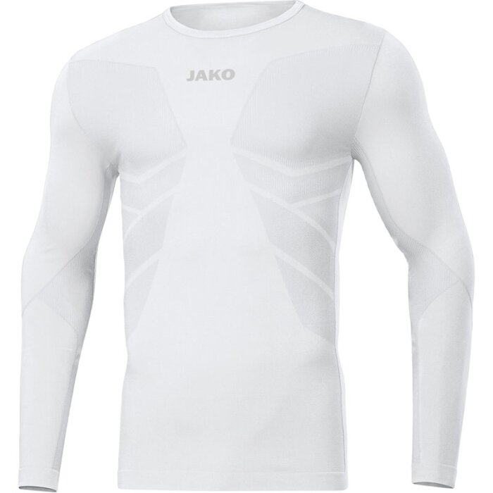 JAKO Herren Thermo-Shirt Kragen Funktionsshirt weiß Longsleeve Thermoshirt 6955 