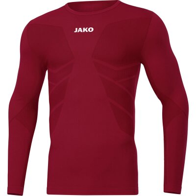Jako Longsleeve Comfort 2.0 - weinrot - Gr.  xxs