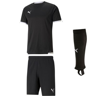 Puma teamLiga Kinder Trikotsatz - black - black - black - Gr. 152
